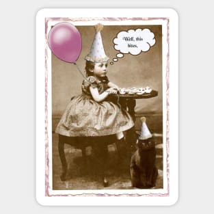 Social Distancing Birthday Sticker